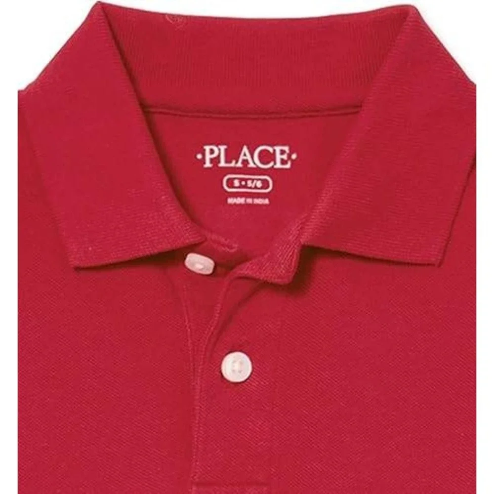 The Childrens Place Boys Red Pique‎ Polo Shirt 5-Pack Classic Red Size XL 14